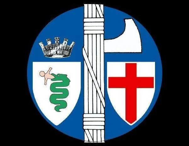 穆贾尼的设计彻底消失不见,天蓝底色上的图案,变成了法西斯束棒,象征