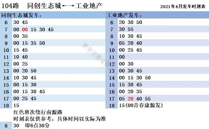 便民 别再坐错咯 新余最新公交时刻表出炉 腾讯新闻