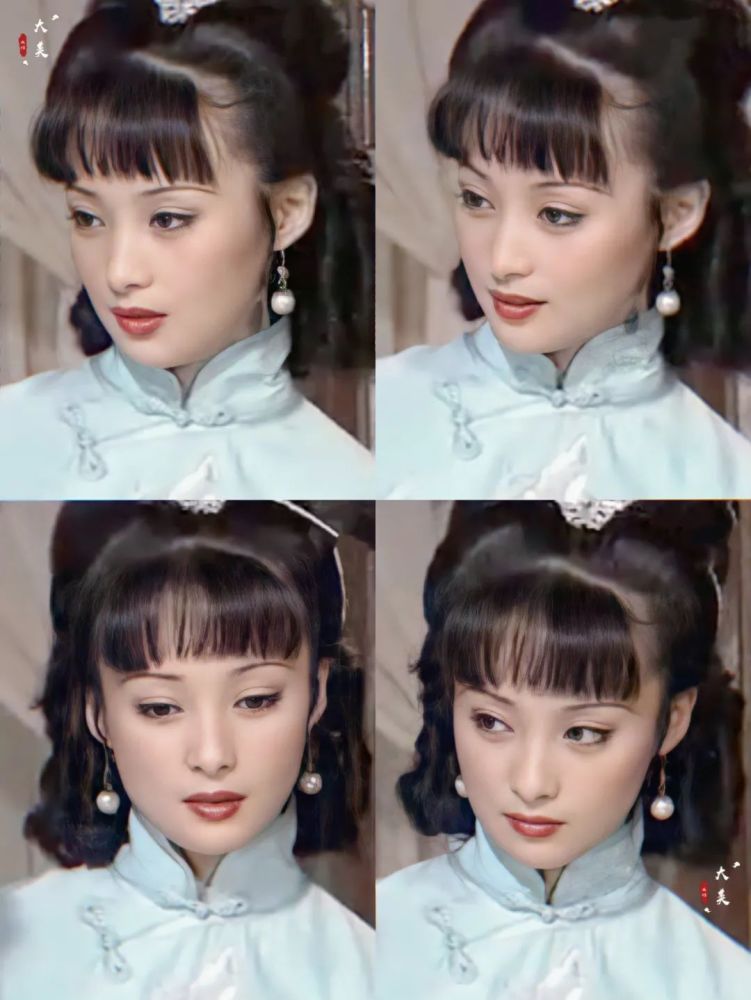 素色妆面,顾盼含羞;除了童年时期的小凤仙是由舒畅出演外,蒋勤勤几乎