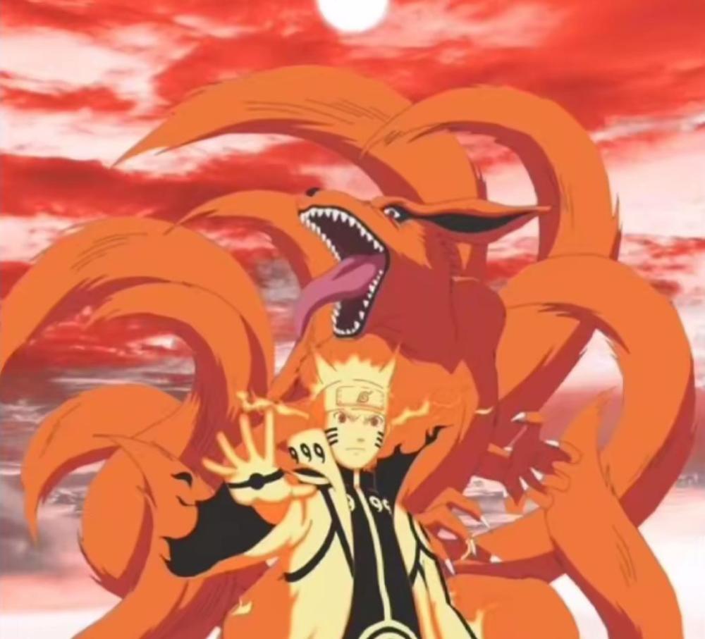 当时跟九尾战斗,金角银角的身上有了九尾的查克拉,活了上千年的九尾