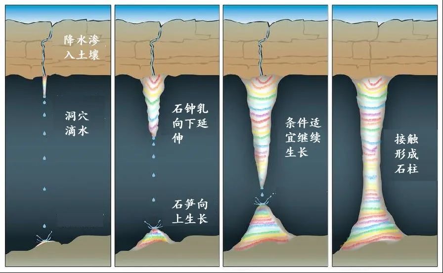 稍微读一下就知道石笋的生长和冬天外面房檐下冻着的冰溜子异曲同工.
