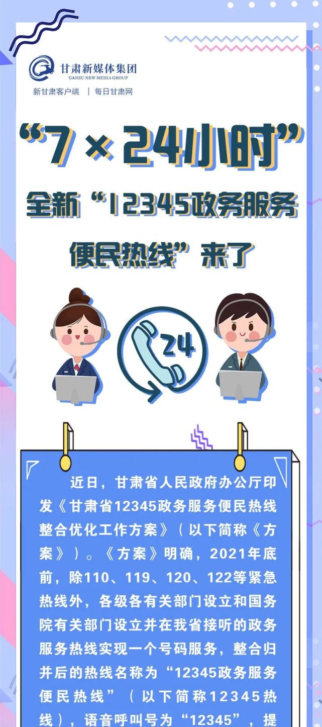 一图看懂丨"7×24小时",全新"12345政务服务便民热线"来了