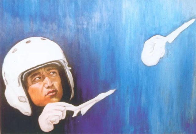 专访王伟烈士遗孀王伟曾创作油画想象自己在航母驾机起飞