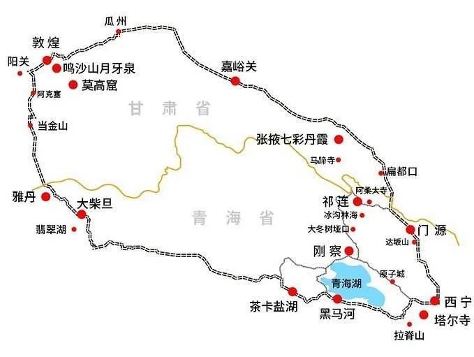 西北旅游攻略路线图高清_西北旅游攻略路线图高清图片