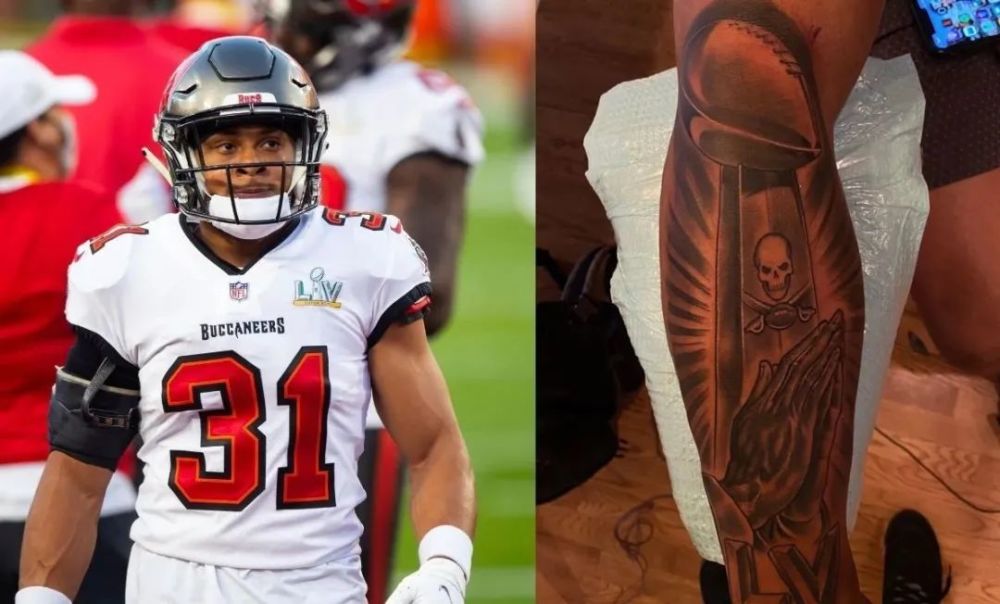 超级碗冠军主帅阿里安斯展示最新冠军纹身!