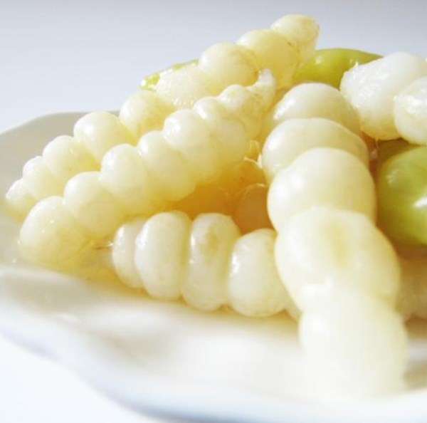 贺兰螺丝菜呈白色,形状像是有着多褶多的小葫芦,由此得别称为"小葫芦"