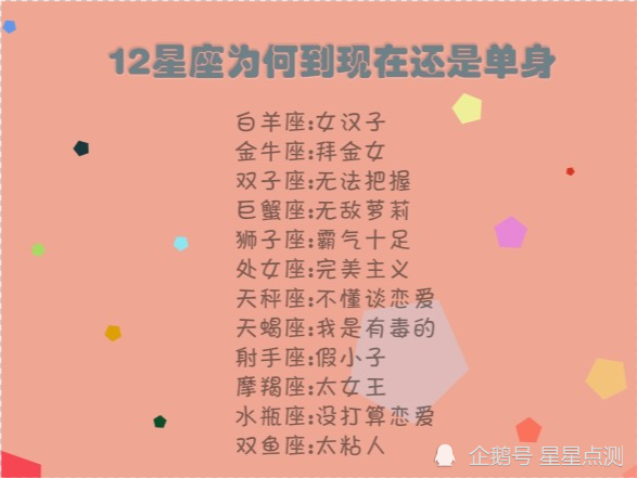 12星座為什麼到現在還是單身呢