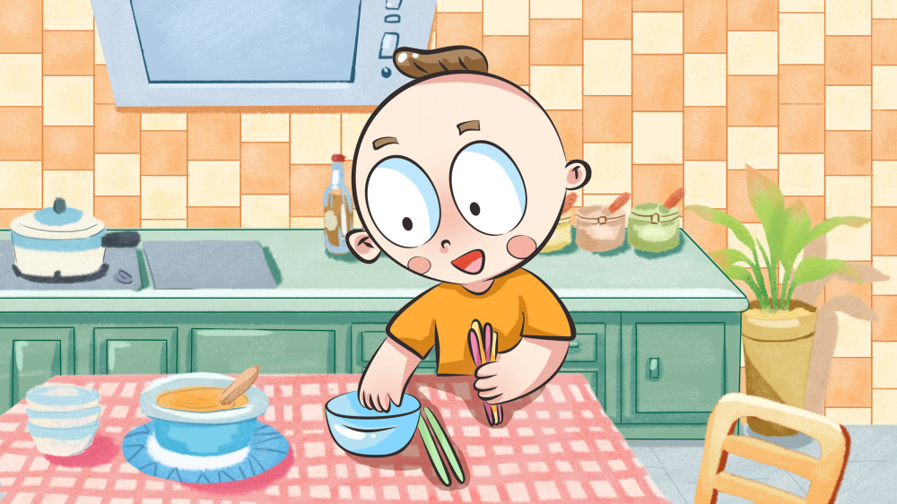 左手吃饭左手画画宝宝是左撇子一定要纠正他们用右手