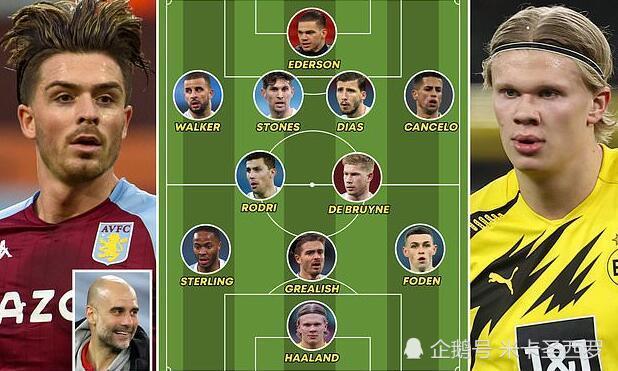 曼城签下哈兰德 格拉利什?这套首发11人有多强