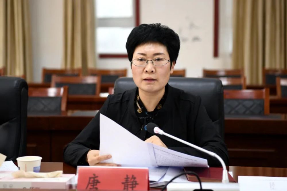 县委副书记,县委政法委书记,县政法队伍教育整顿领导小组副组长唐静