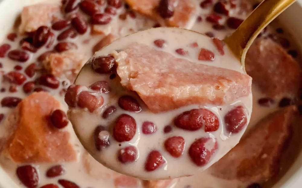 奶香味超浓郁做法好简单美味芋头红豆汤做起来