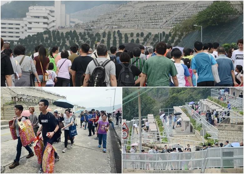 將軍澳墓地.一到清明,來祭拜的市民絡繹不絕.