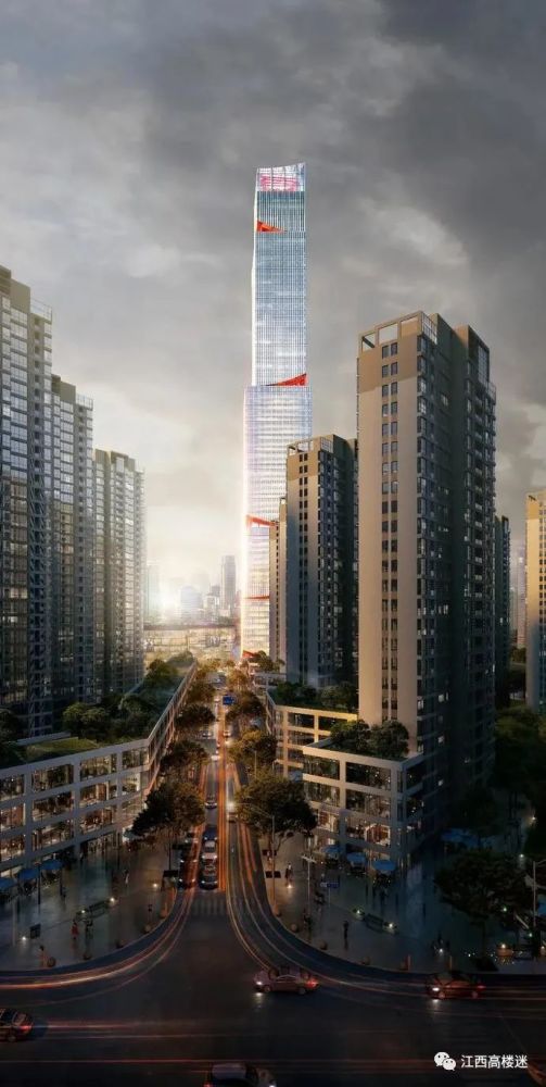 妥妥赣州第一高楼根据规划,赣州之星建筑高度不小于320米,如果加上