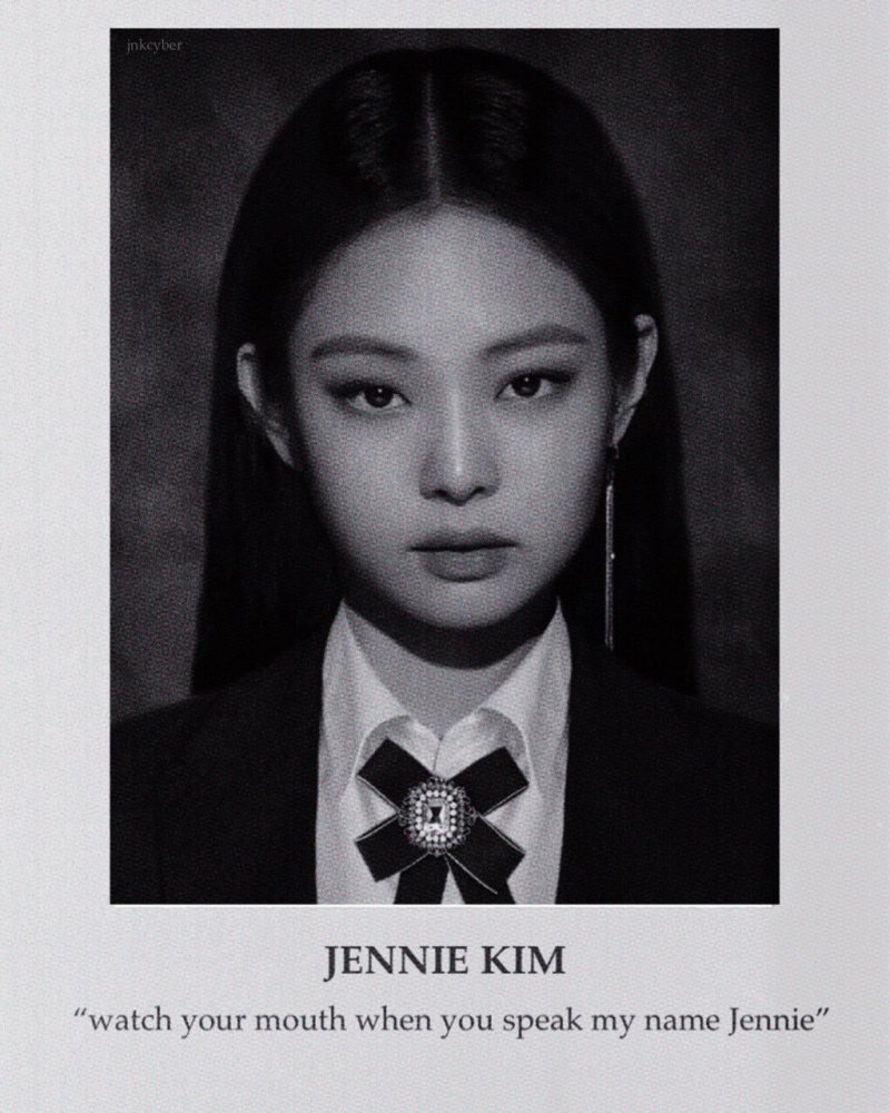 jennie 暗黑系证件照