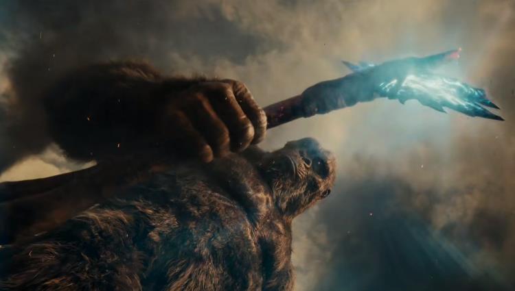 哥斯拉大战金刚金刚最后丢掉了巨斧是不是认怂了