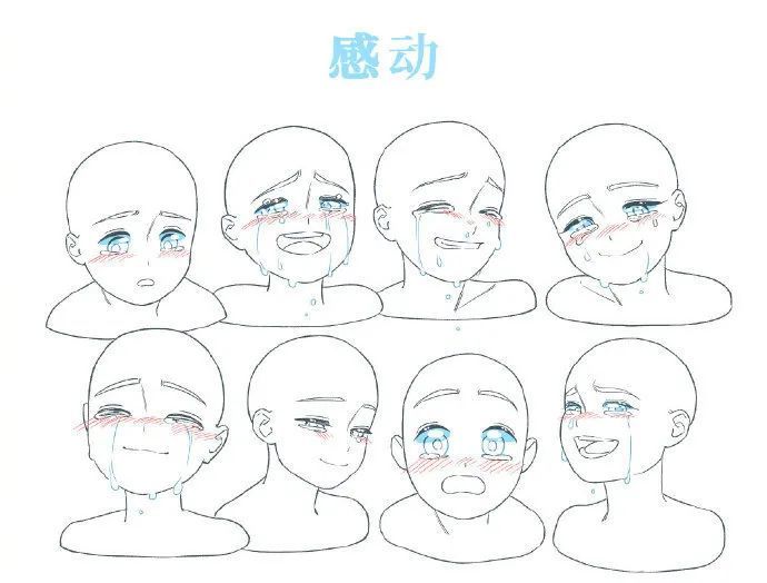 绘画素材 奥利给 一组人物表情素材参考 告别脸部僵硬 腾讯新闻
