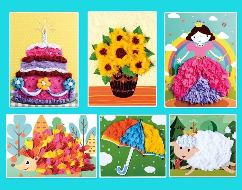 3岁宝宝都能做!无需剪刀的"搓纸画"手工,成品超萌!_腾讯新闻
