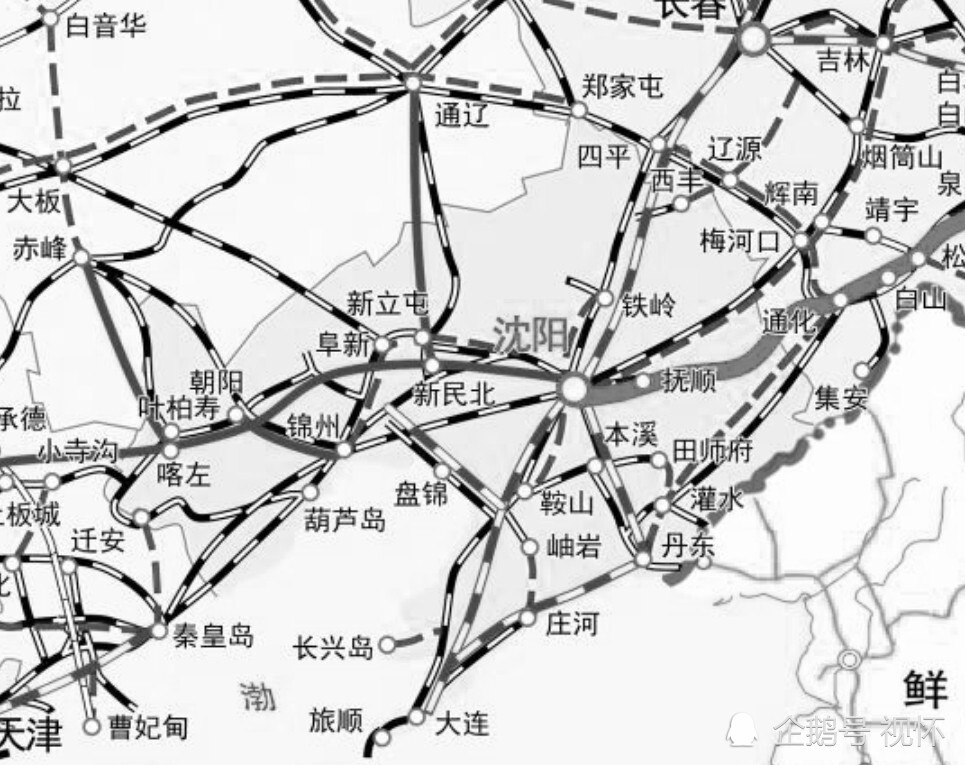 辽宁省火车地图路线图片