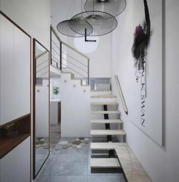 有创意的转角楼梯装修设计能提升装修档次复式空间学起来