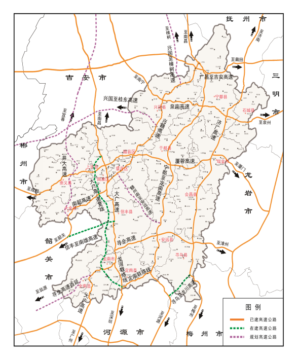 桂东至兴国高速线路图图片