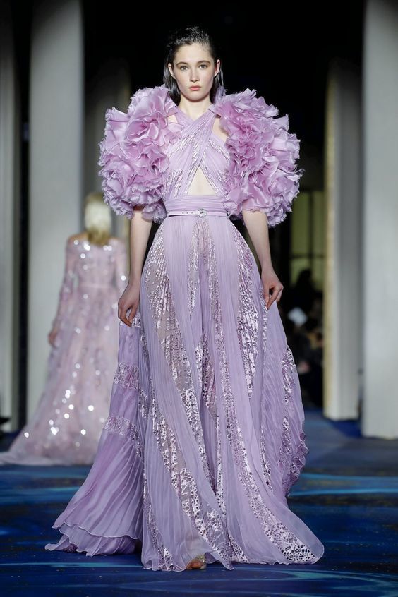 zuhairmurad高定秀场仙女裙奢华优雅钉珠华丽
