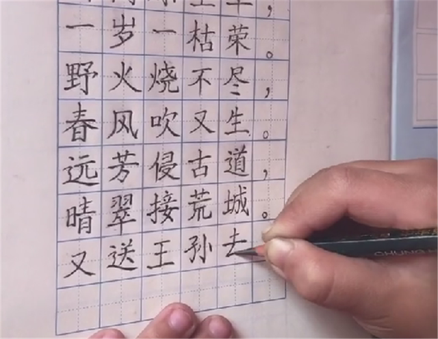 二年级孩子写作业字体宛如印刷体网友自愧不如小学生