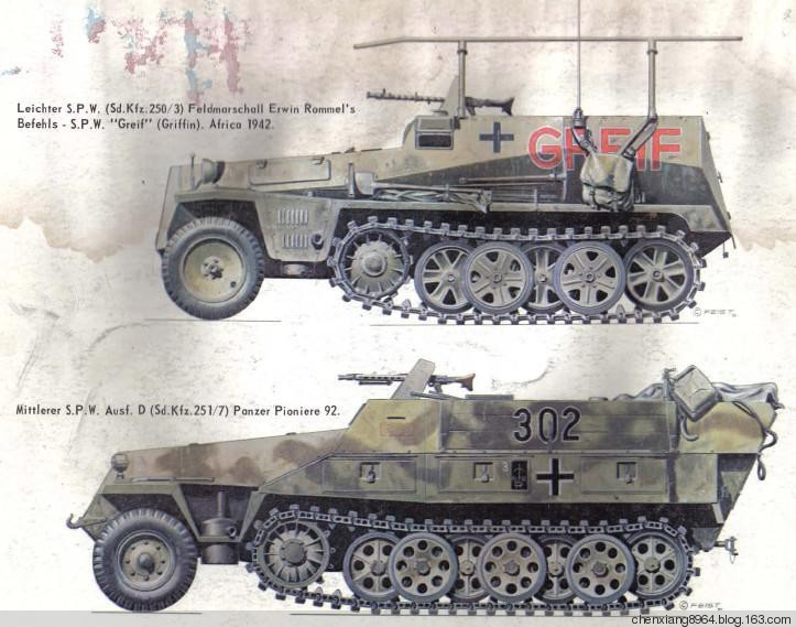 古德里安的坐騎德軍的戰馬二戰德軍半履帶裝甲車