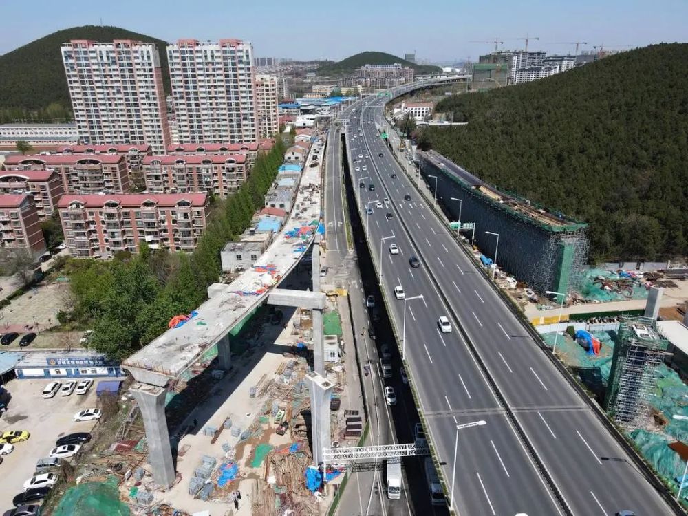 南三环高架开始上部工程施工 4月3日上午10时,徐州三环南路快速化改造