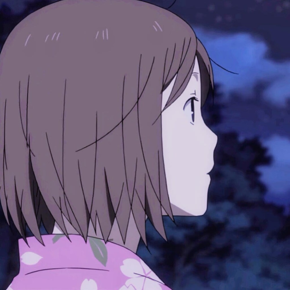 治愈的动漫萤火之森情侣头像