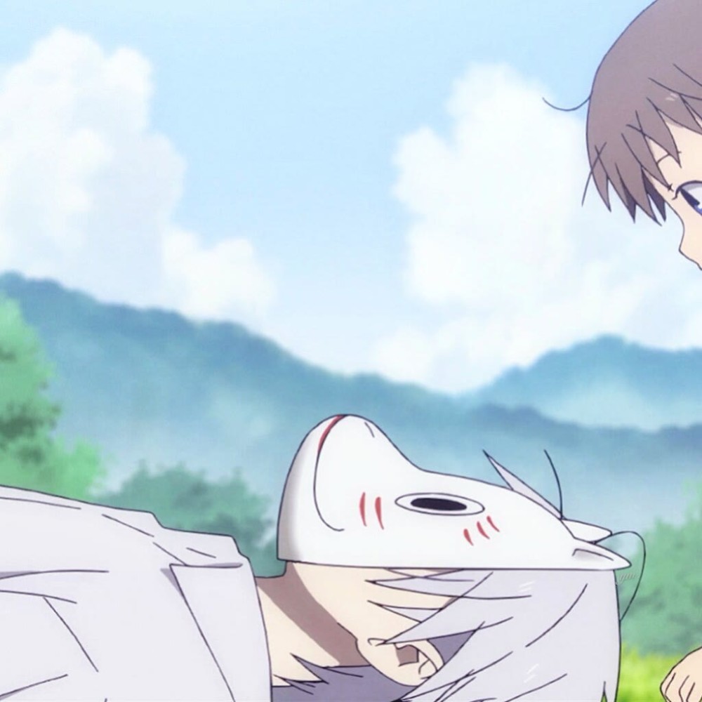 治愈的动漫萤火之森情侣头像