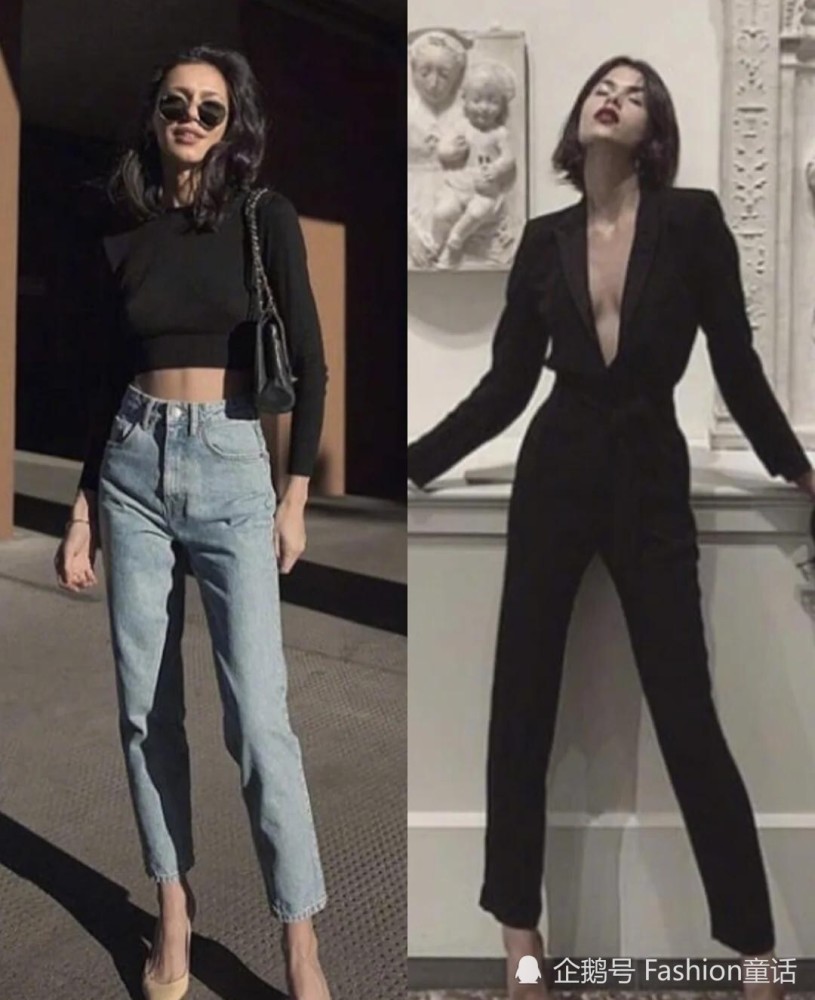 欧美女孩的时尚穿搭范本!简约设计穿出时尚感,ins街拍感十足