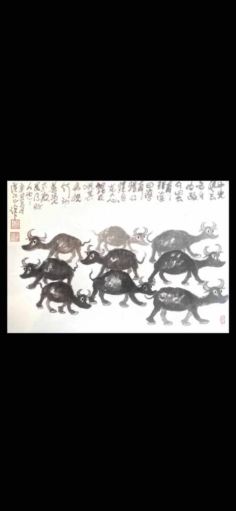 中国画坛顶尖画牛大家朱祖国作品欣赏