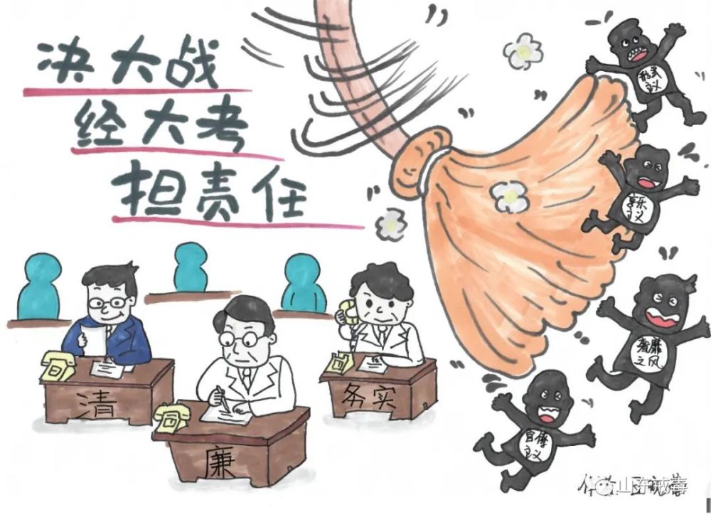 教育整顿|手绘廉政漫画 弘扬正气清风_腾讯新闻