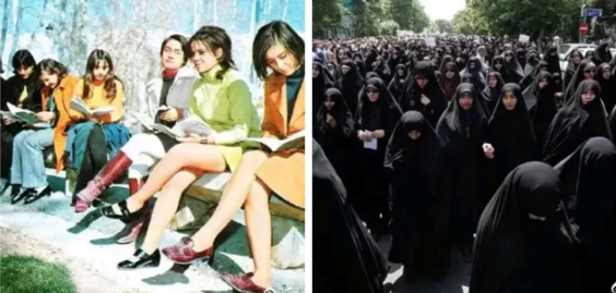 以前穿短裙现在穿罩袍 1979年伊朗革命真的是文明的倒退吗 腾讯新闻