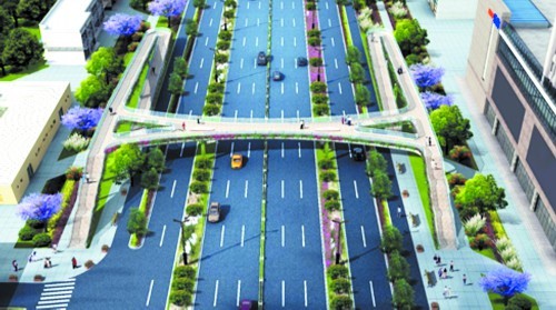 金粮路跨线桥通车羊西线全线敞跑