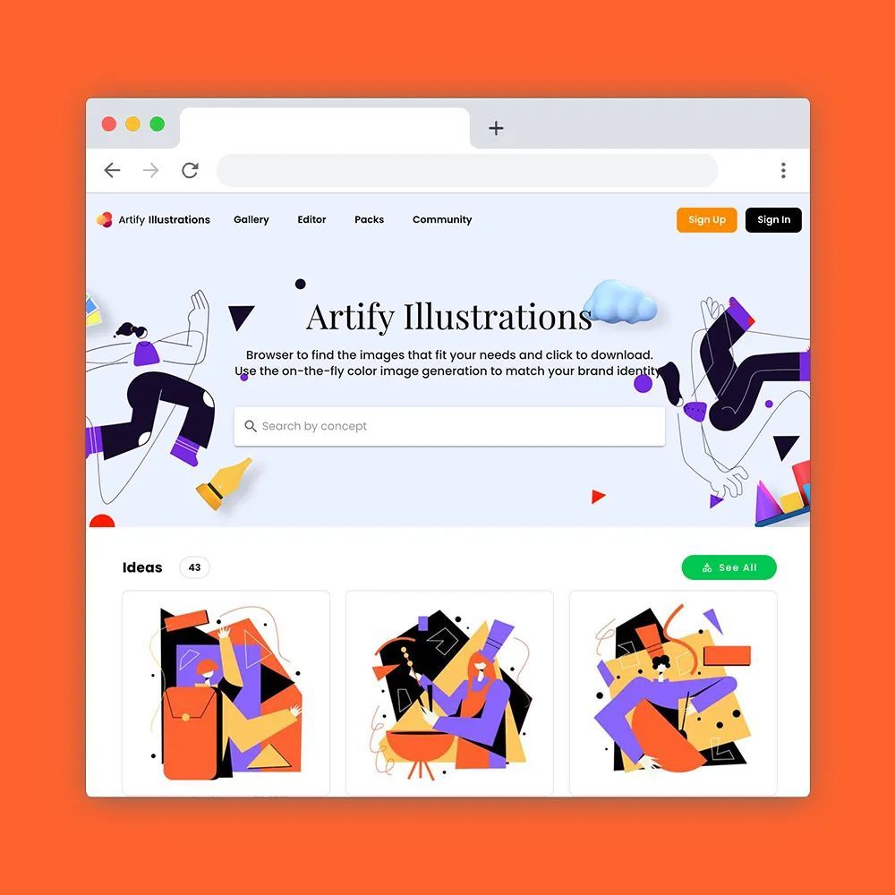 我常用的6个免费插画图库网站统统分享给你们