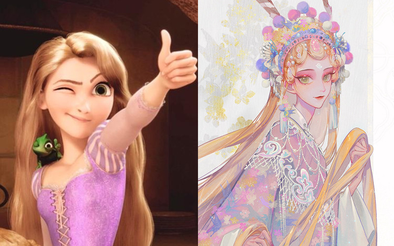 最赏心悦目的迪士尼公主爱丽儿变苗族姑娘飞鱼服的木兰很飒