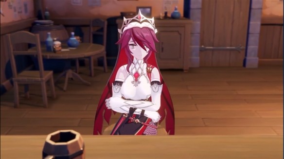 穿渔网袜的神职修女原神新角色罗莎莉亚演示