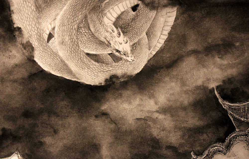 原型为摩呼罗迦,佛教传说中拥有蛇的神,形象为人身蛇头,又称"蟒神"