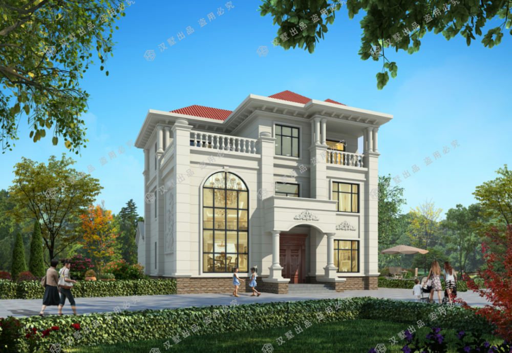 武汉新洲再添一套3层欧式别墅目前基础已完工含6张图纸
