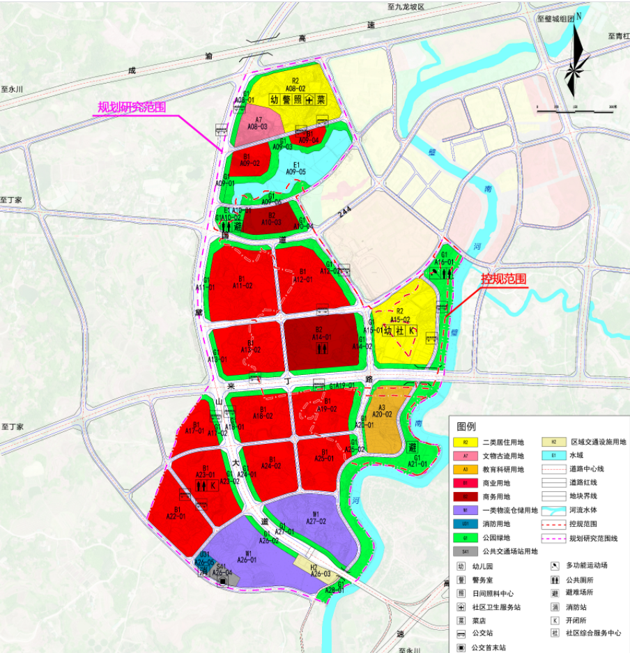 璧山南规划一个基地面积33平方公里