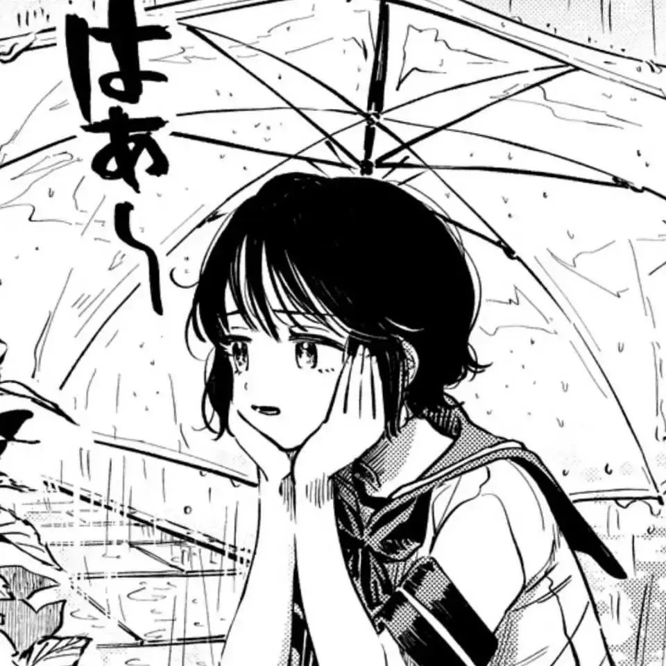 头像四张黑白漫画女生头像