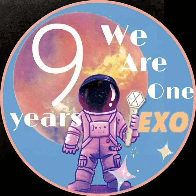 exo4月8号出道九周年应援图