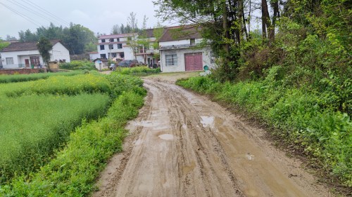 南郑胡家营镇一村道泥泞不堪村民反映雨天没办法出行