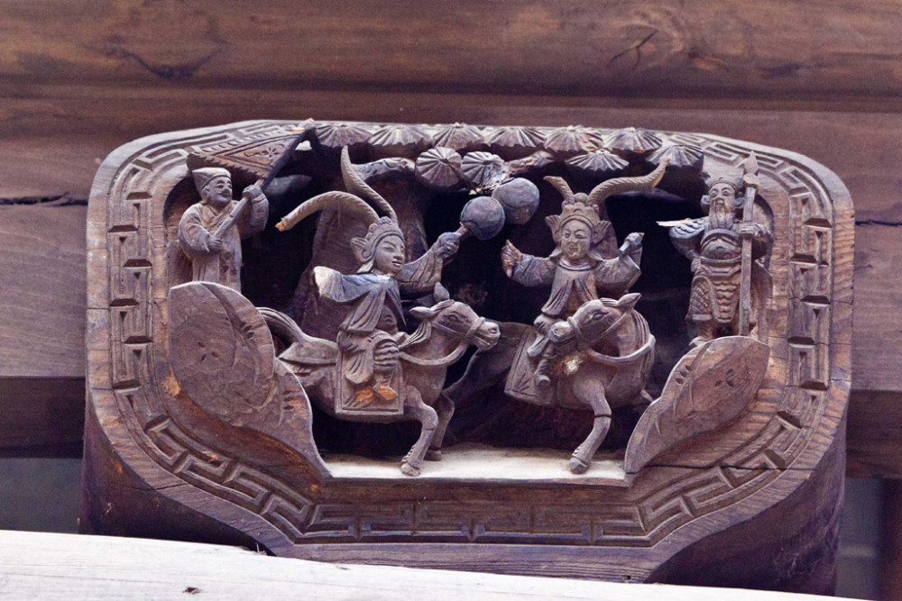 古老的徽派建筑精湛的艺术造诣篁岭木雕