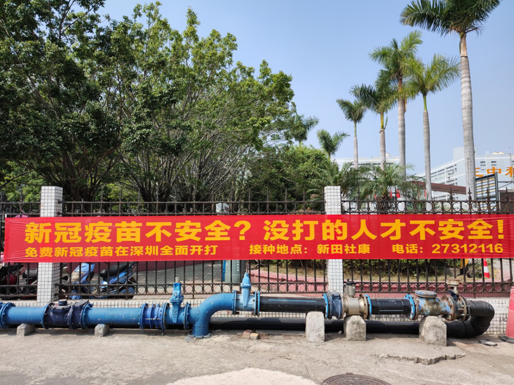 城事接种疫苗标语上新出一臂之力看人间最美四月天