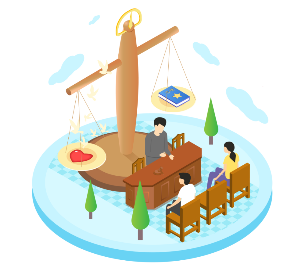 进入法院工作,杨军最喜欢值庭工作.