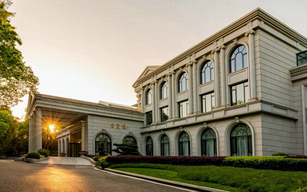 南京东郊国宾馆庭院幽深雅静山水天成亭台楼阁景色秀丽宜人