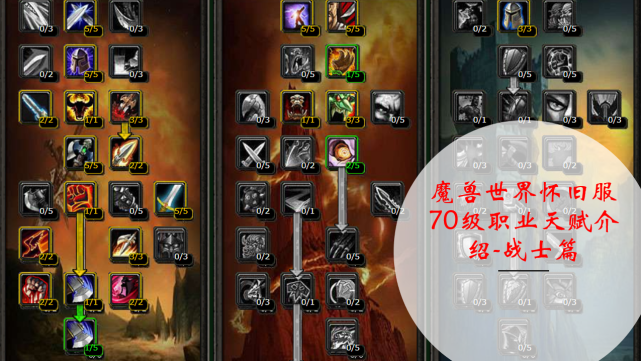 魔兽世界怀旧服70级职业技能天赋介绍战士篇