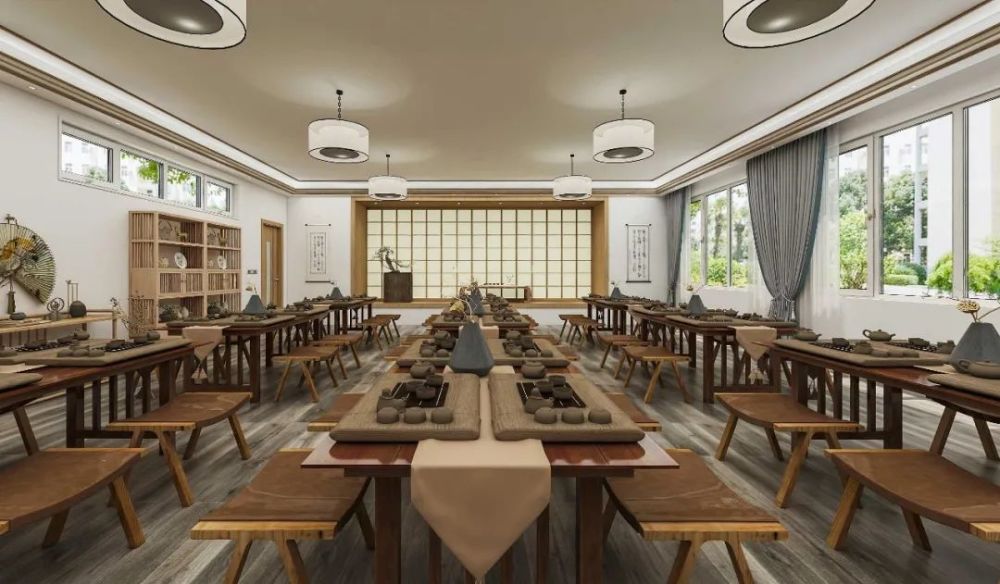 茶艺教室鉴赏弘扬茶文化茗香满校园